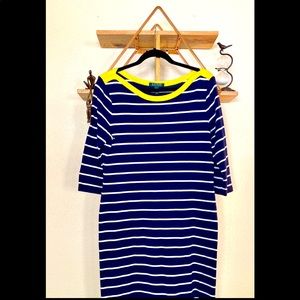 💙Striped Boatneck Dress💛